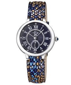 Deals 💯 GV2 Rome 👩 Women's ⌚ Watch Blue Dial Stainless Steel Bracelet 🎉