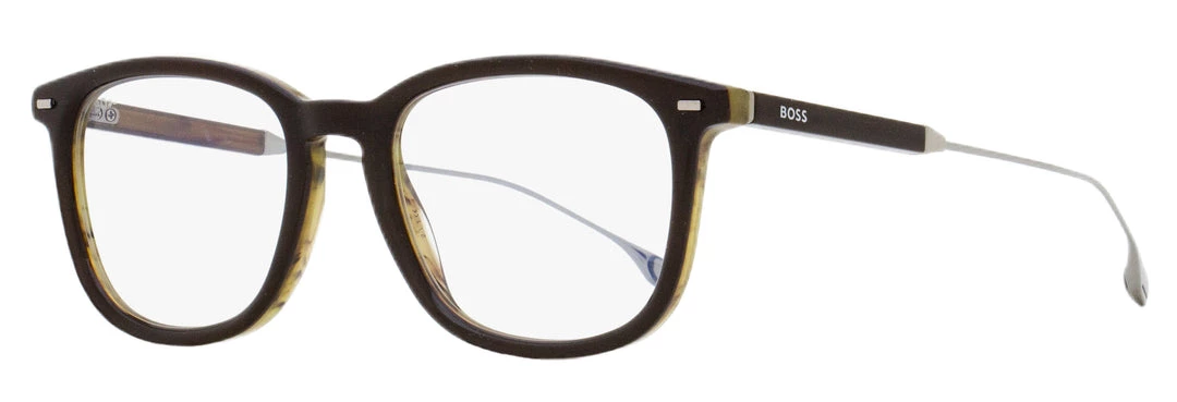 Best deal ✨ Hugo Boss Men's Blue Block Eyeglasses B1359 WGW Brown/Ruthenium 52mm 😉