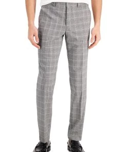 New 😉 Hugo Boss Mens Wool Plaid 👗 Dress Pants 💯