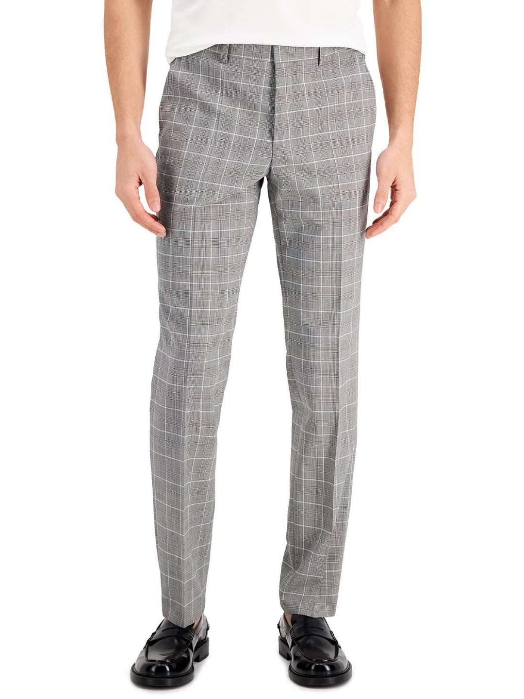New 😉 Hugo Boss Mens Wool Plaid 👗 Dress Pants 💯