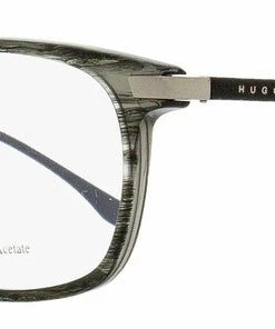 Buy 👍 Hugo Boss Men's Rectangular Eyeglasses B0989 PZH Striped Gray 51mm 🔥