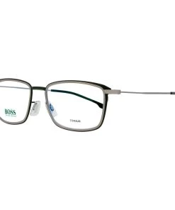 Cheapest 🌟 men Hugo Boss Rectangular Eyeglasses BOSS1197 EAN Matte Green/ Ruthenium 56mm 1197 ⌛
