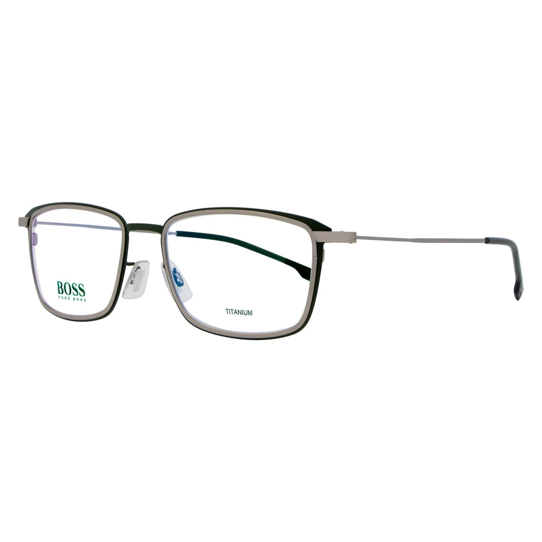 Cheapest ๐ men Hugo Boss Rectangular Eyeglasses BOSS1197 EAN Matte Green/ Ruthenium 56mm 1197 โ