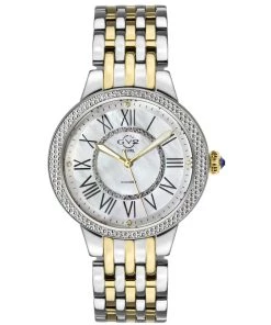Wholesale 🤩 GV2 Astor II 👩 Women's ⌚ Watch White 👩 Mother of Pearl Dial Two-Tone Yellow Gold Bracelet 🎁