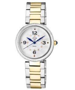 Hot Sale 😉 GV2 👩 Women's Piemonte Stainless Steel Case, White dial, Diamond ⌚ Watch 😉