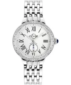 Cheapest 🌟 GV2 Astor 👩 Women's Silver Case, White Dial Stainless Steel ⌚ Watch ✔️