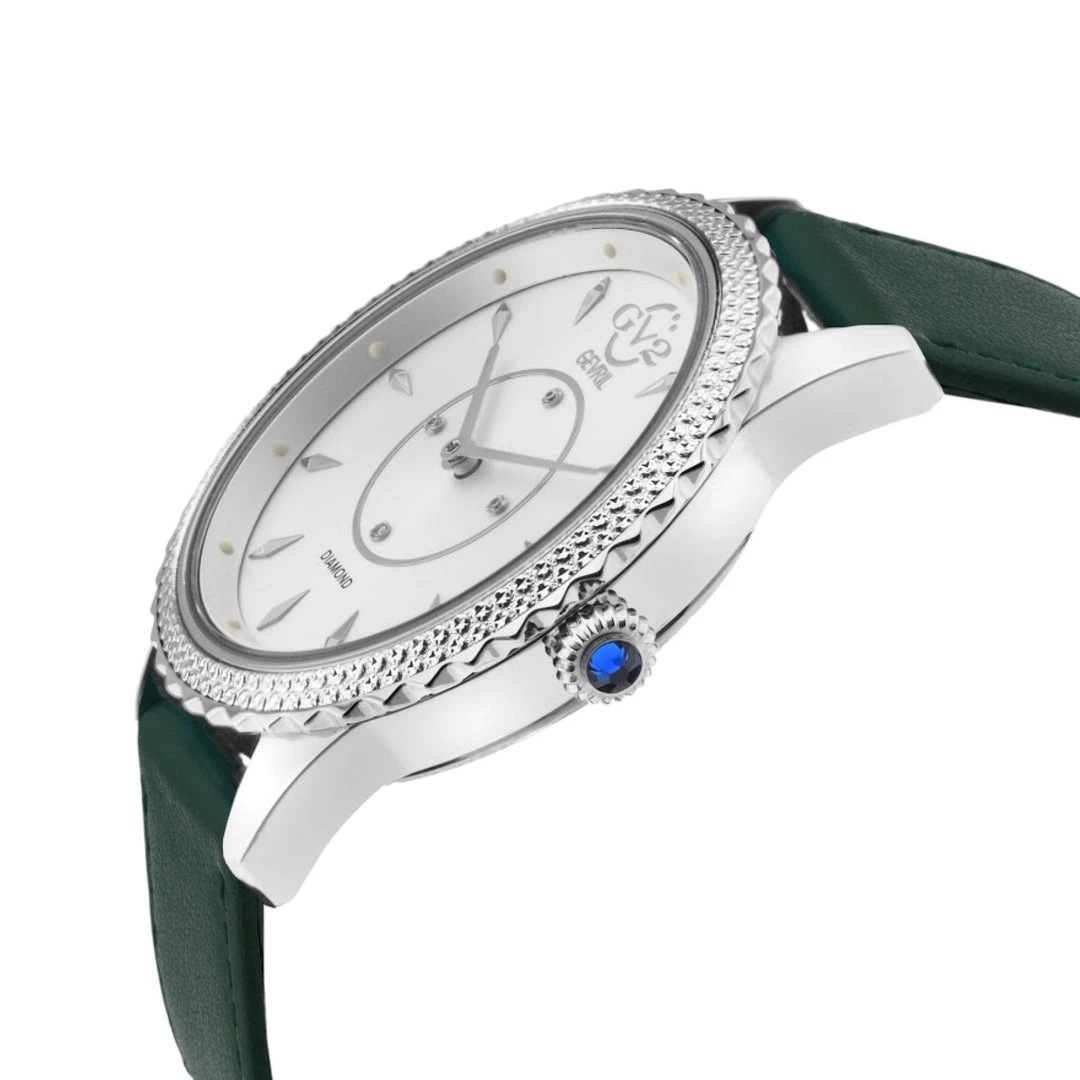 Hot Sale โญ GV2 Siena ๐ฉ Women's โ Watch Silver Dial Green Vegan Strap ๐ - Image 2