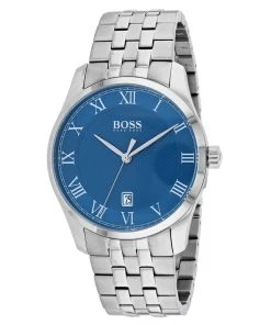 Best Pirce 😀 Hugo Boss Men's Blue dial ⌚ Watch 🎁