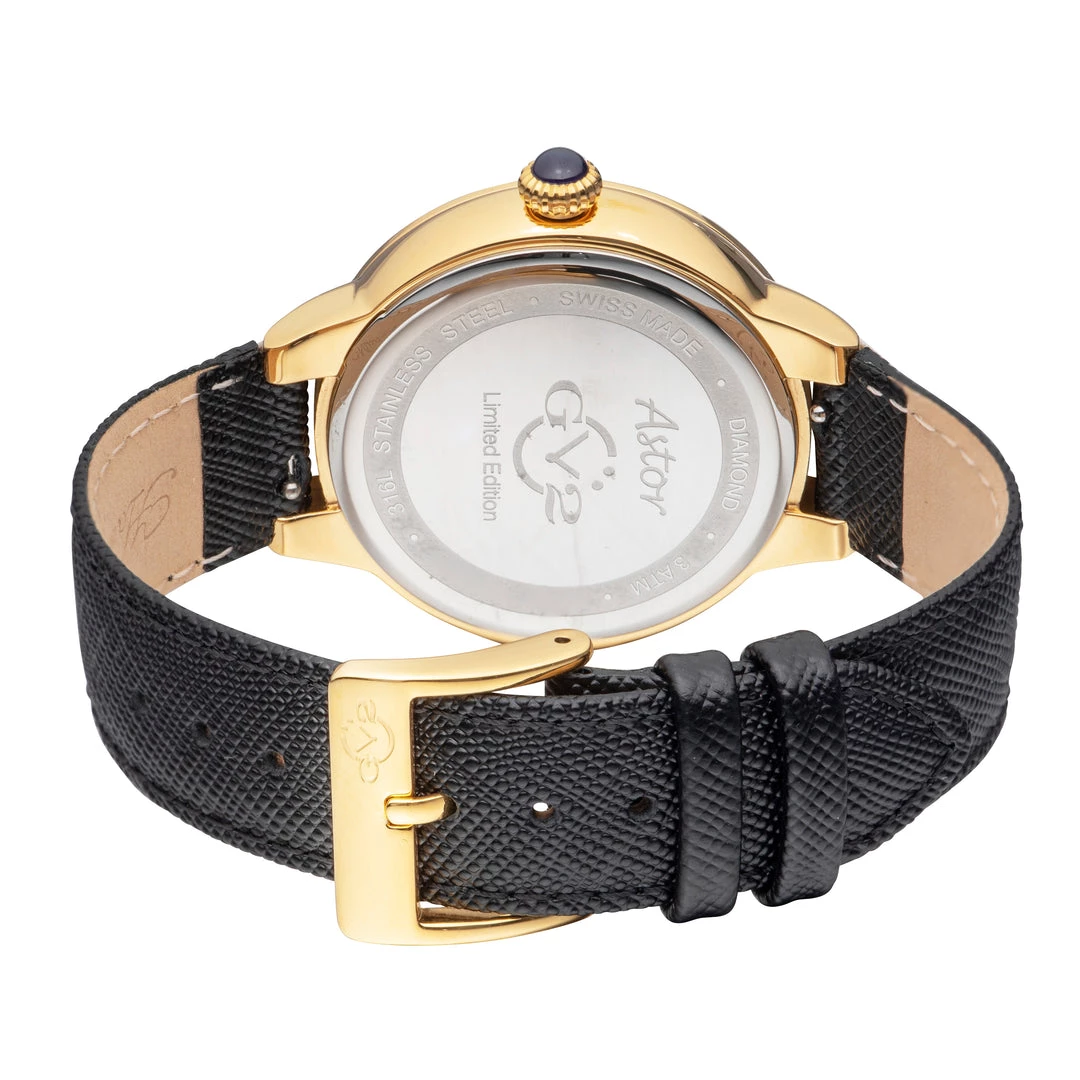 Cheapest ๐ GV2 Astor ๐ฉ Women's โ Watch Black Dial Calfskin Leather Strap ๐ - Image 3